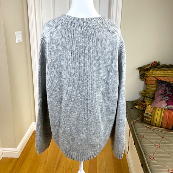 J. McLaughlin Sweater Wool Gray Crew Neck (L) - Picture 3 of 7